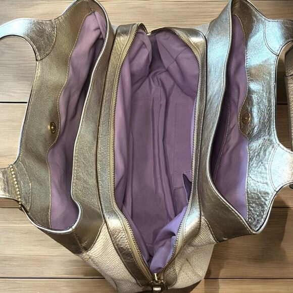 Coach F16584 Lexi Woven Butterfly Shoulder Bag & Matching Wristlet - Picture 6 of 13